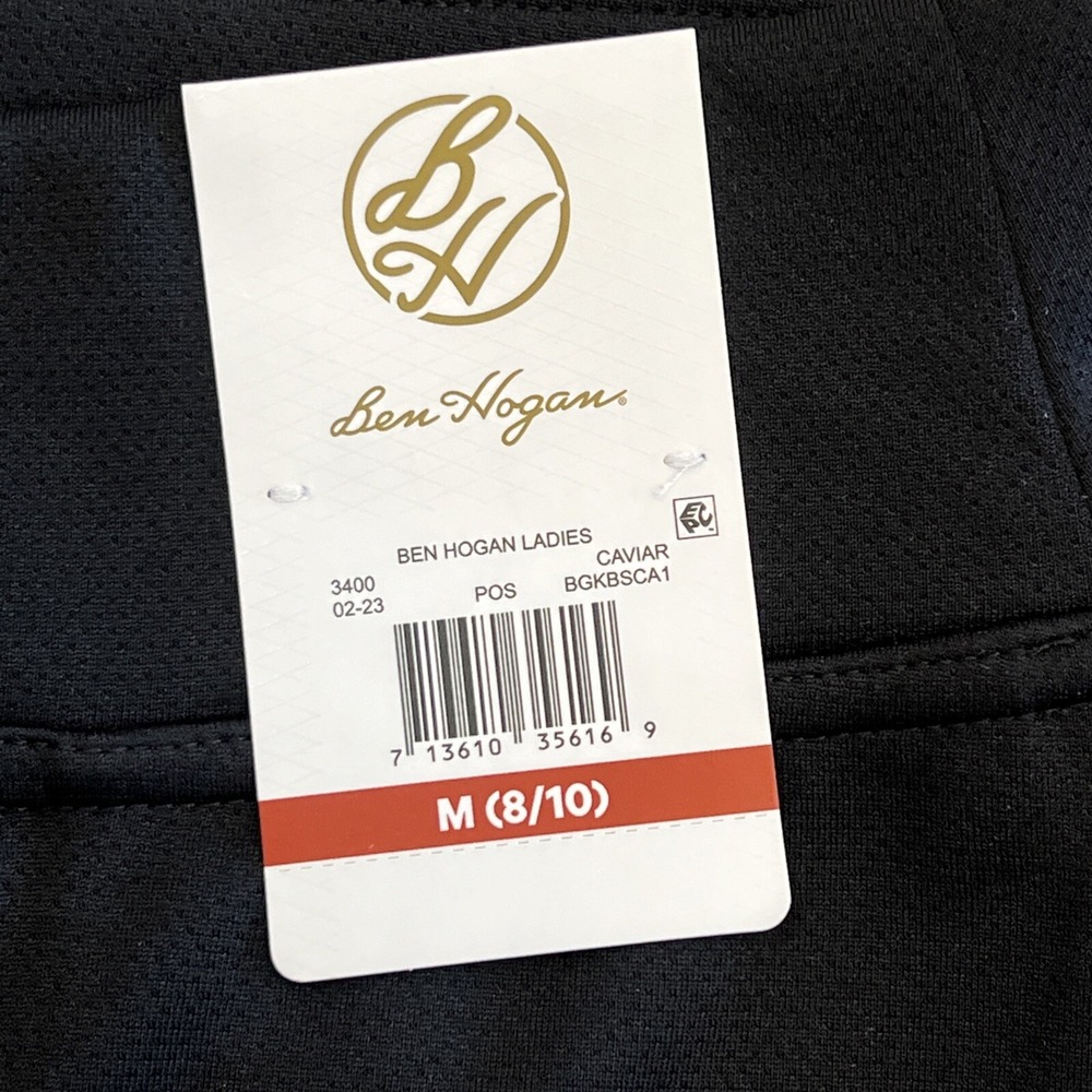 Lady Ben Hogan Golf/Tennis Active Skort Skirt Women's Size 8/10 Black Pockets - Picture 2 of 7